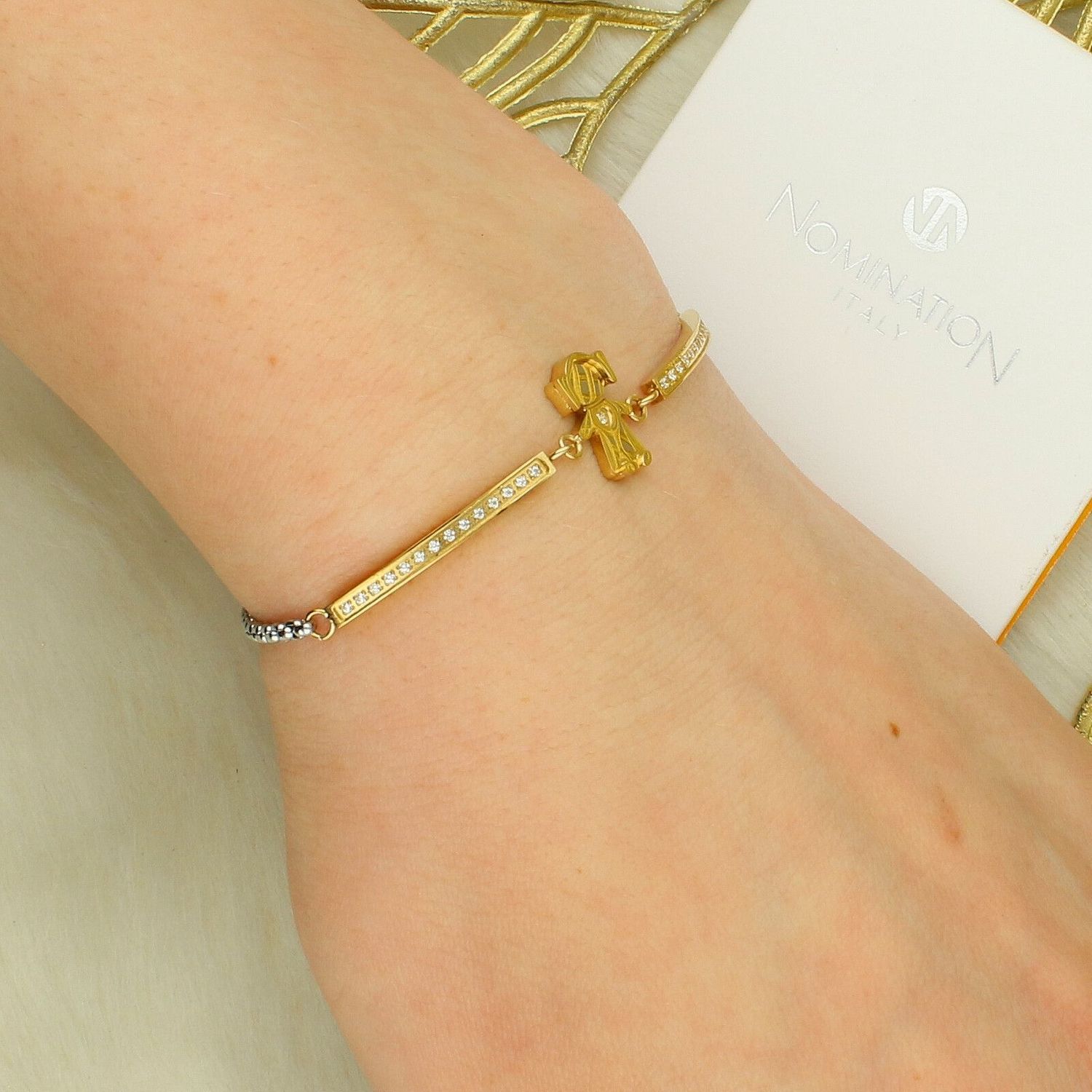 Bransoletka Nomination  z symbolem dziewczynki 028018 026.jpg